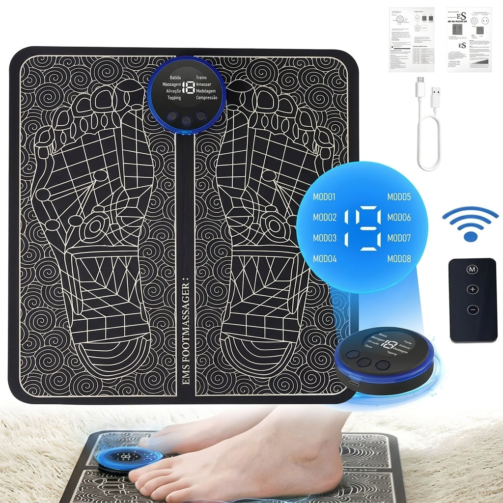 8 Modos de Massagem — Beat, Amassar, Massagem, Modelagem, Ativação, Compressão, Treino, Tapping